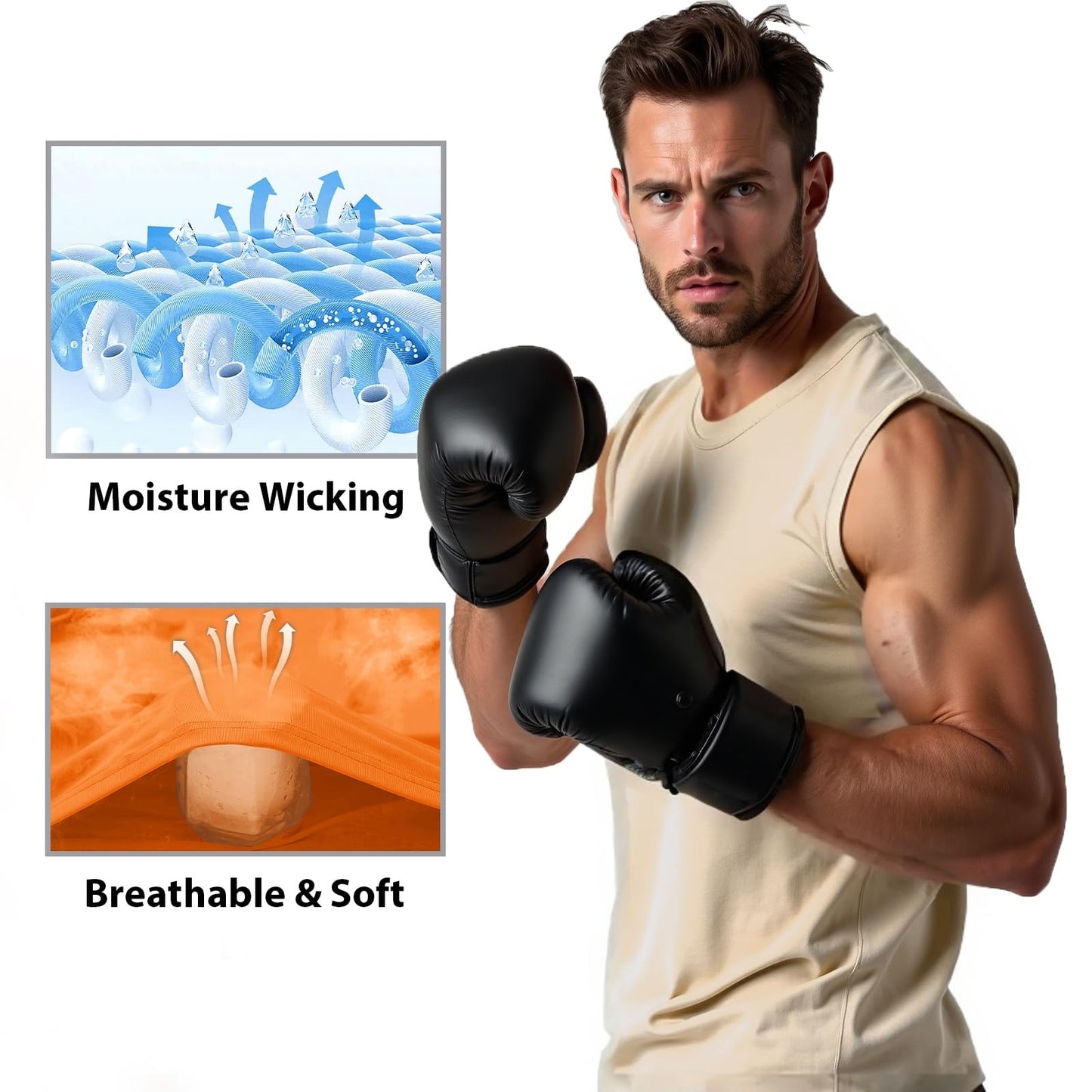 MAGNIVIT Men's Cotton Tank Tops Workout Gym Moisture Wicking T Shirts Muscle Athletic Sleeveless Top