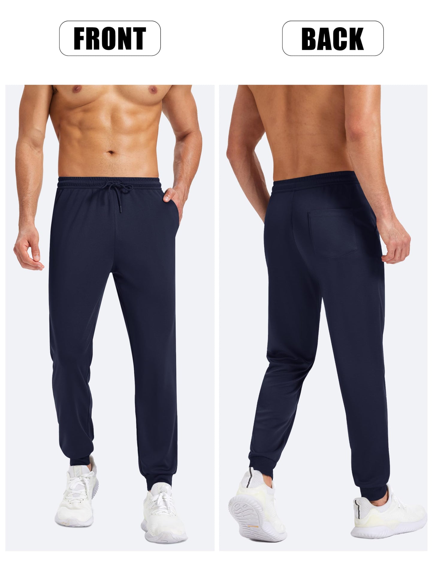 MAGNIVIT Men's Lightweight Joggers Sweatpants with Pockets Breathable Quick Dry Athletic for Running Gym Work Out