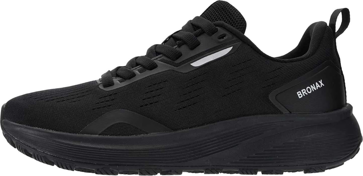 BRONAX Mens Wide Running Shoes Size 11 Black