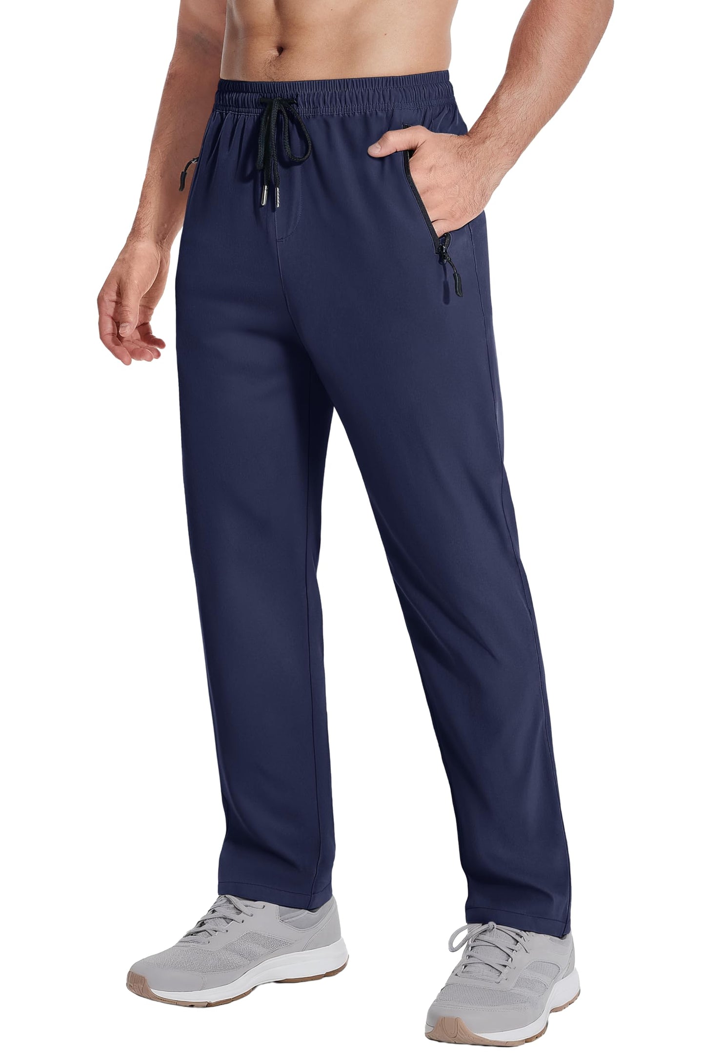 MAGNIVIT Men's Sweatpants with Zipper Pocket Lightweight Quick Dry Athletic Pants Elastic Waist Casual Jogger Gym Hiking Pant