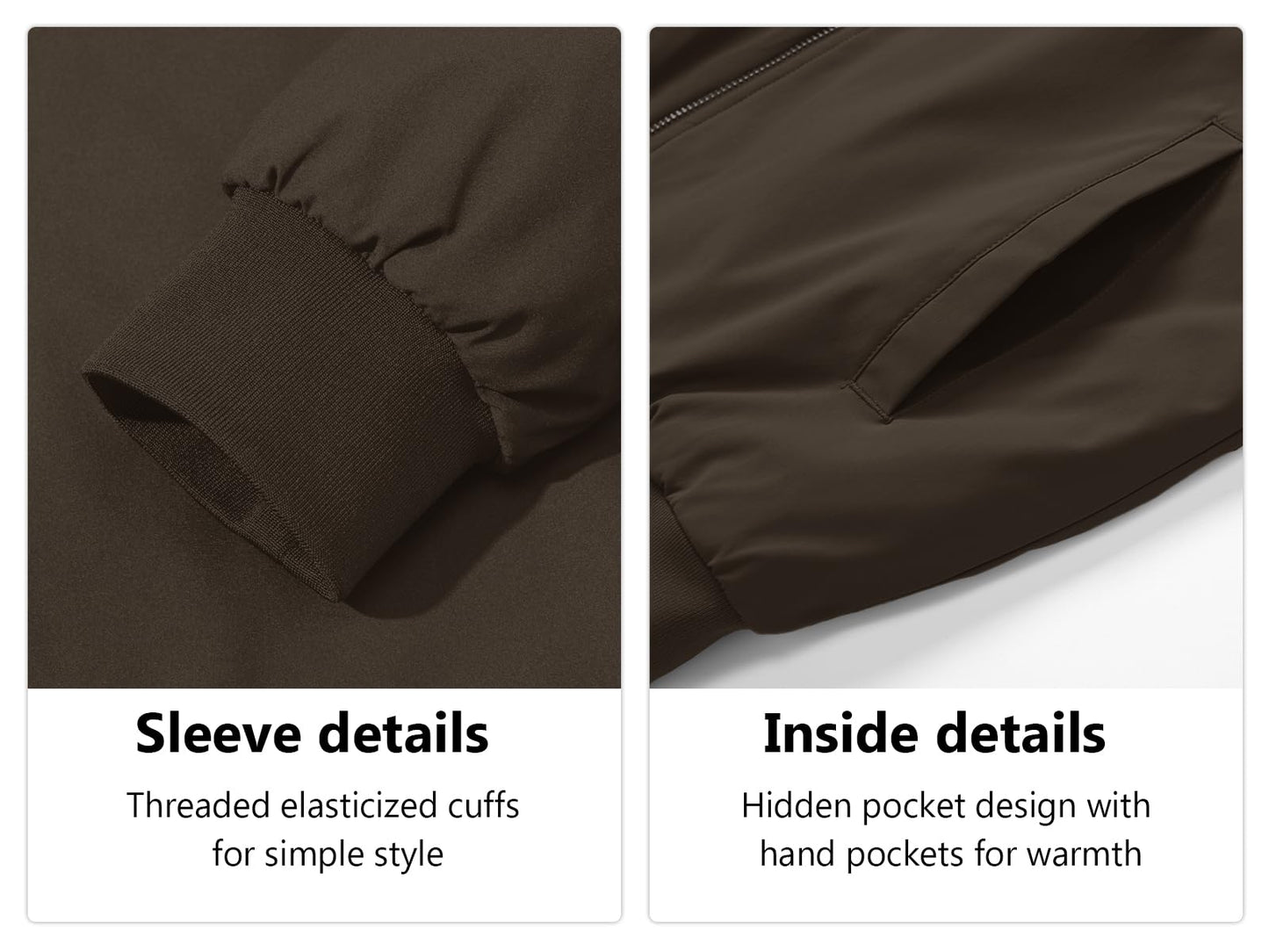 MAGNIVIT Men's Winter Bomber Jacket Windproof Warm Full Zipper Outer Wear Casual Flight Jacket Coat with Pockets
