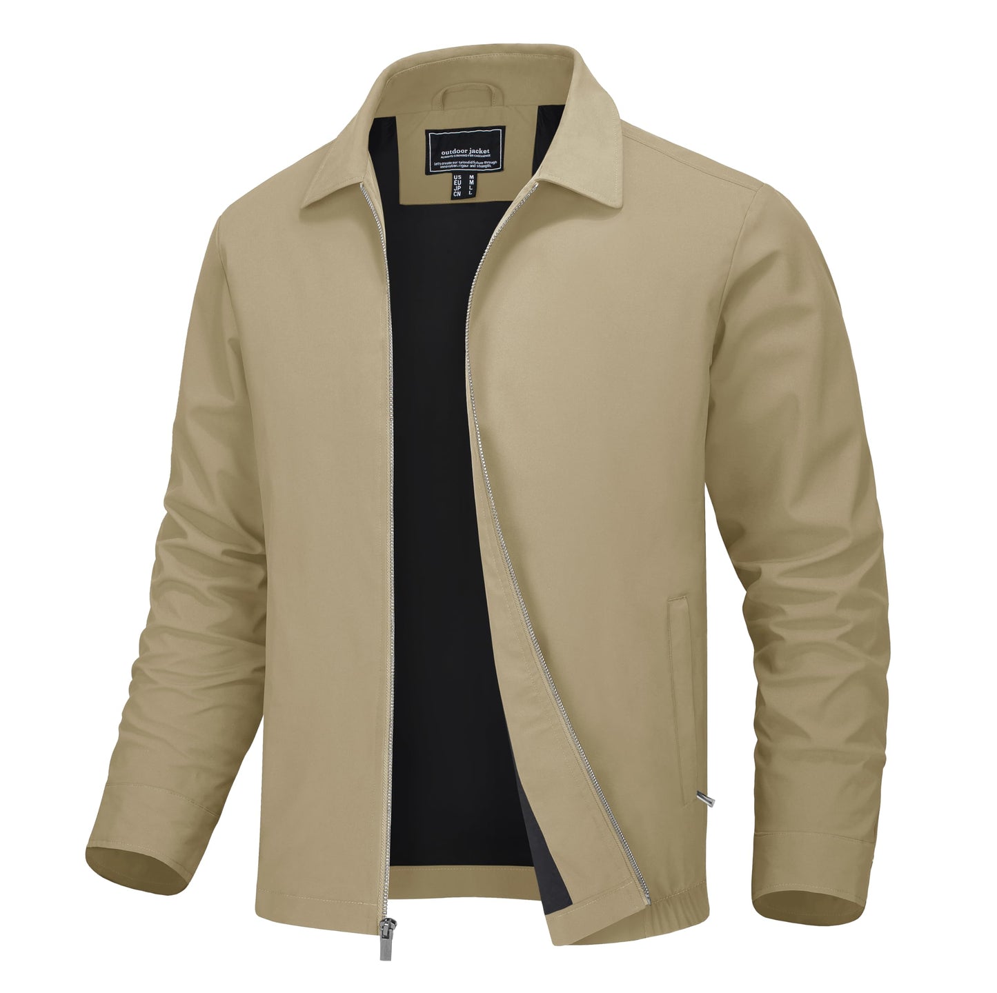 MAGNIVIT Men's Lightweight Jackets Light Windbreaker Full Zip Up Stylish Golf Coat Business Work Casual Dress