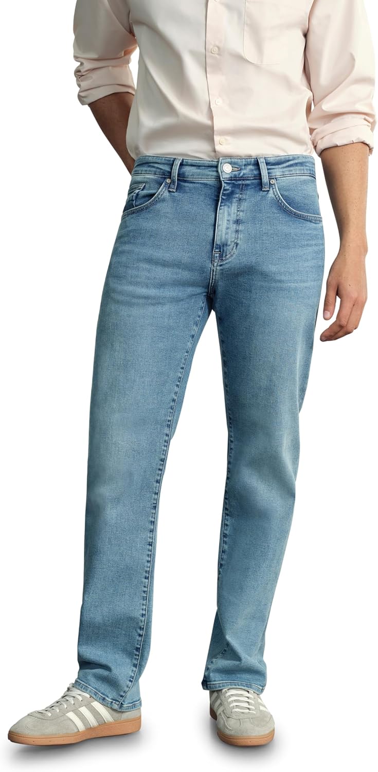 Bridge Men's Regular Rise Straight Leg Jeans