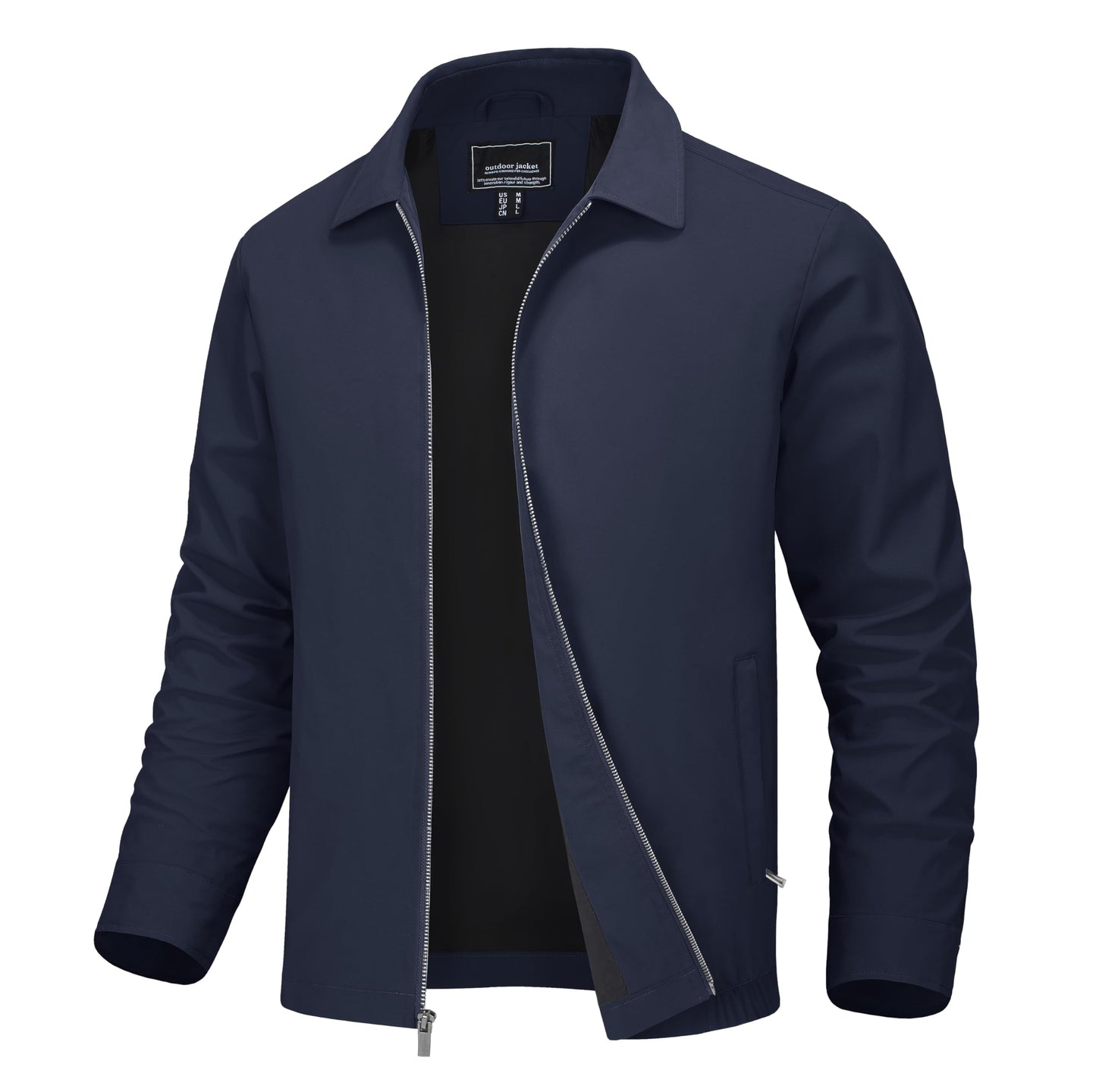 MAGNIVIT Men's Lightweight Jackets Light Windbreaker Full Zip Up Stylish Golf Coat Business Work Casual Dress