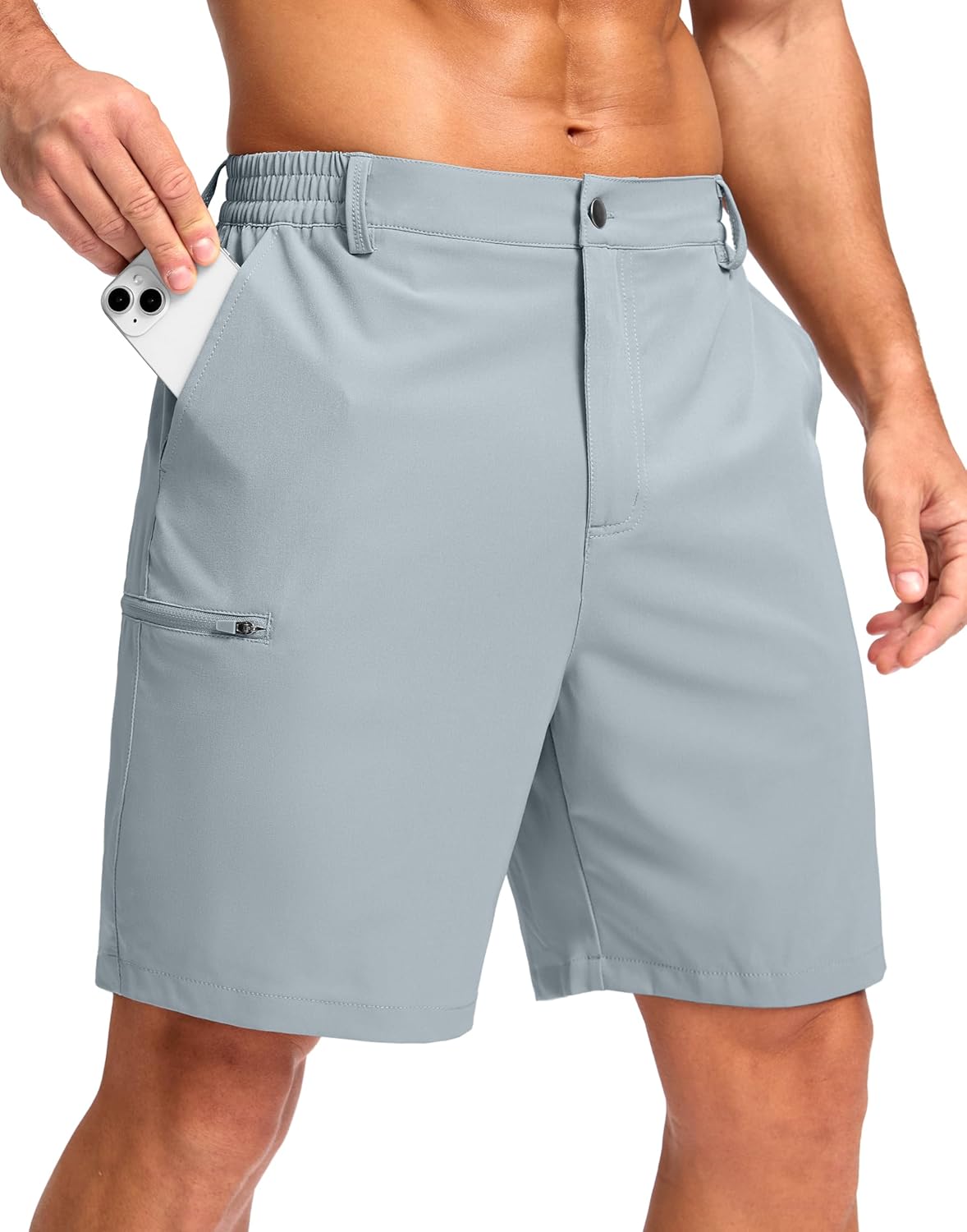 G Gradual Men's Casual Shorts 7"/ 9" Lightweight 4 Pockets Stretch Quick-Dry Summer Shorts for Golf Work Hiking Trips