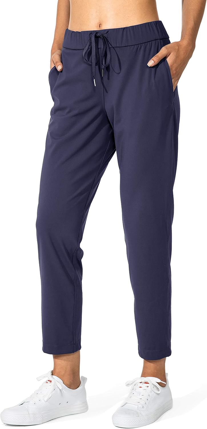 G Gradual Women's Pants with Deep Pockets 7/8 Stretch Ankle Sweatpants for Golf, Athletic, Lounge, Travel, Work