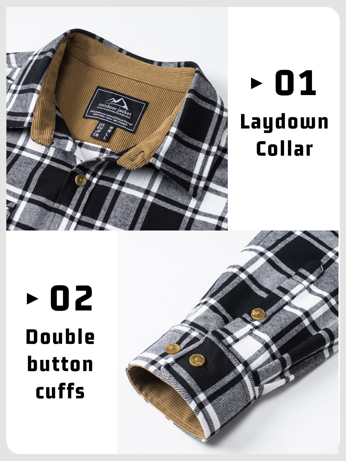 MAGNIVIT Men's Button Down Regular Fit Long Sleeve Plaid Flannel Casual Shirts