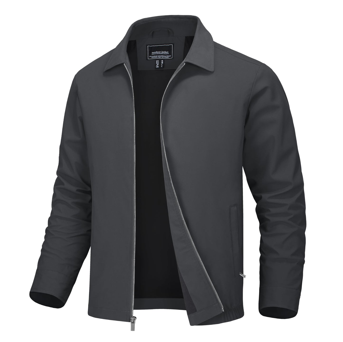 MAGNIVIT Men's Lightweight Jackets Light Windbreaker Full Zip Up Stylish Golf Coat Business Work Casual Dress