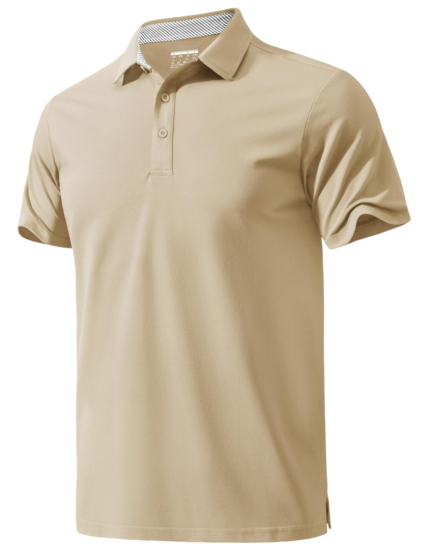 MAGNIVIT Mens Polo Shirts Short Sleeve Athletic Golf Shirts Moisture Wicking 3-Button Casual Cotton Collared Shirt