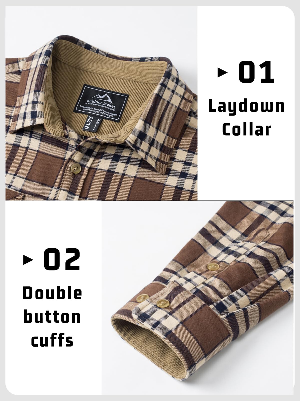 MAGNIVIT Men's Button Down Regular Fit Long Sleeve Plaid Flannel Casual Shirts