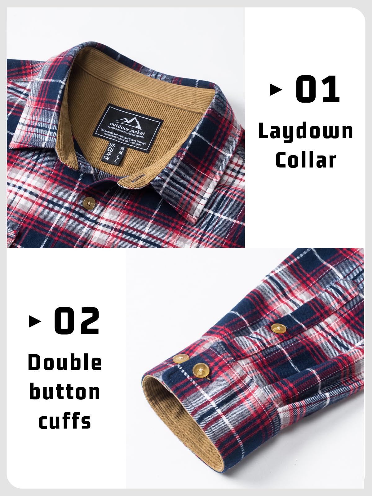 MAGNIVIT Men's Button Down Regular Fit Long Sleeve Plaid Flannel Casual Shirts