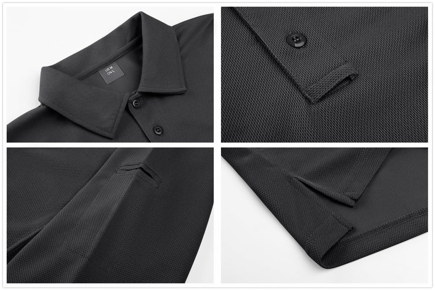 MAGNIVIT Men's Polo Shirts Long Sleeve Quick Dry Performance Shirt Military Tactical Army Combat Polo Shirts