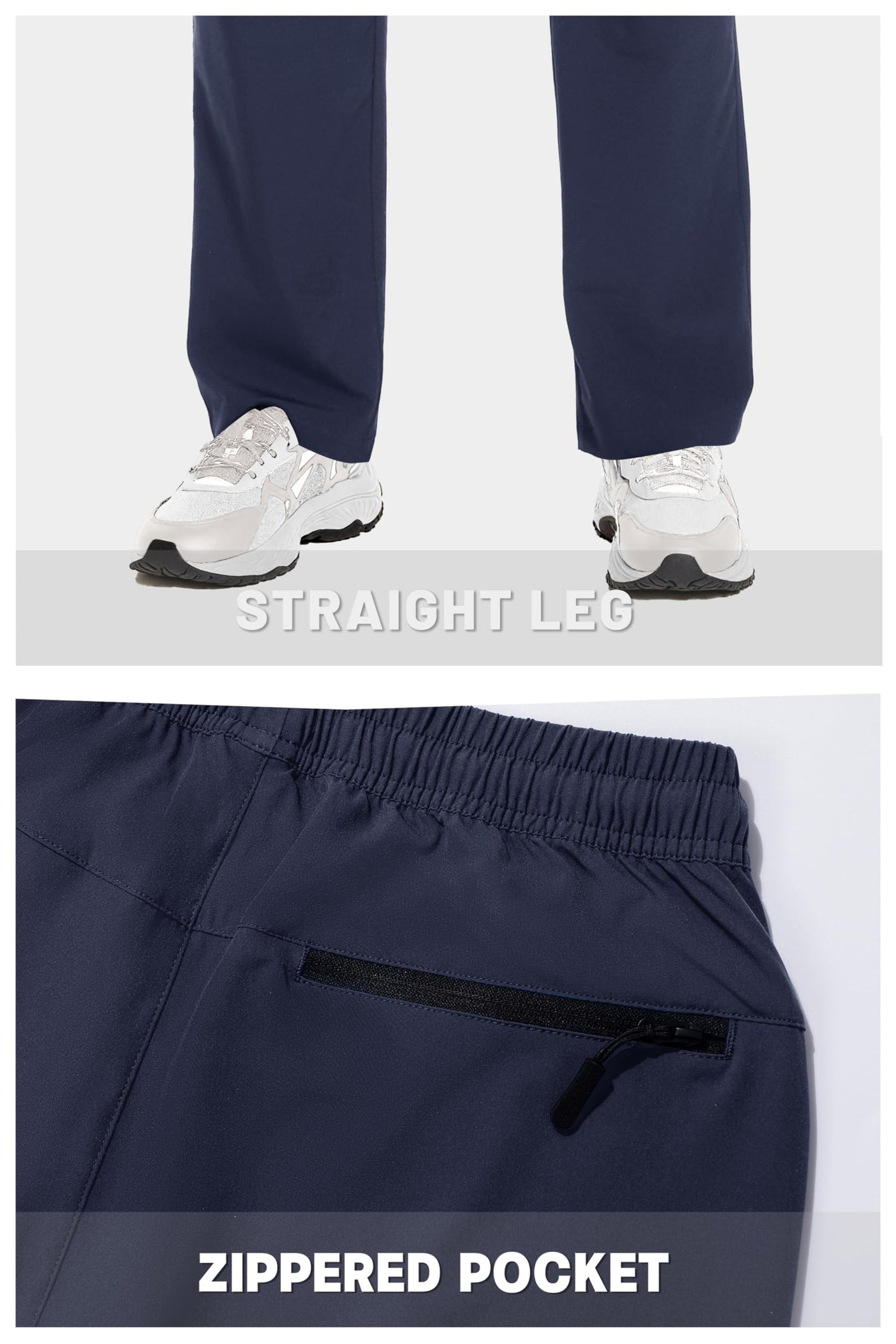 MAGNIVIT Men's Sweatpants with Zipper Pocket Lightweight Quick Dry Athletic Pants Elastic Waist Casual Jogger Gym Hiking Pant