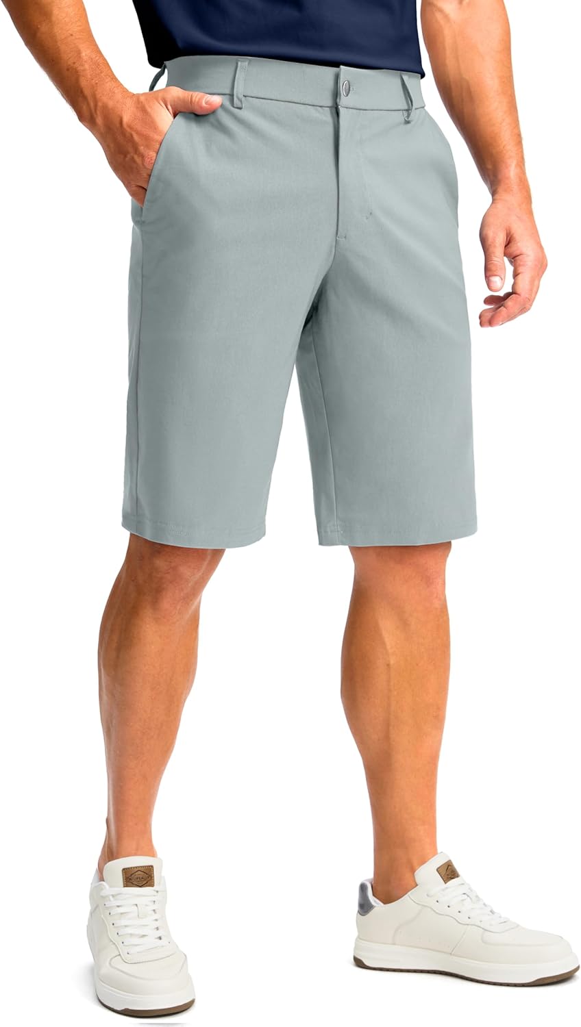 Men's Golf Shorts with 5 Pockets 11" Inseam Stretch Quick Dry Casual Work Dress Shorts for Men