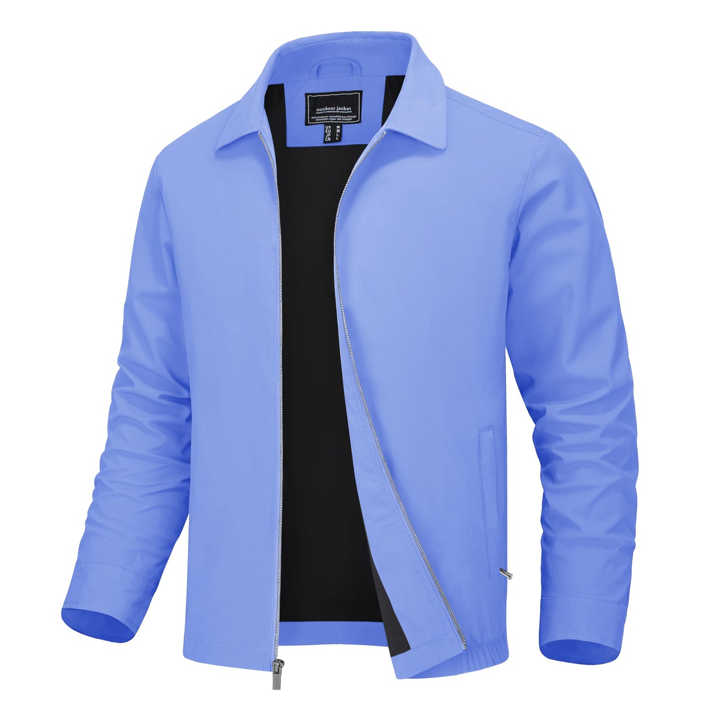 MAGNIVIT Men's Lightweight Jackets Light Windbreaker Full Zip Up Stylish Golf Coat Business Work Casual Dress