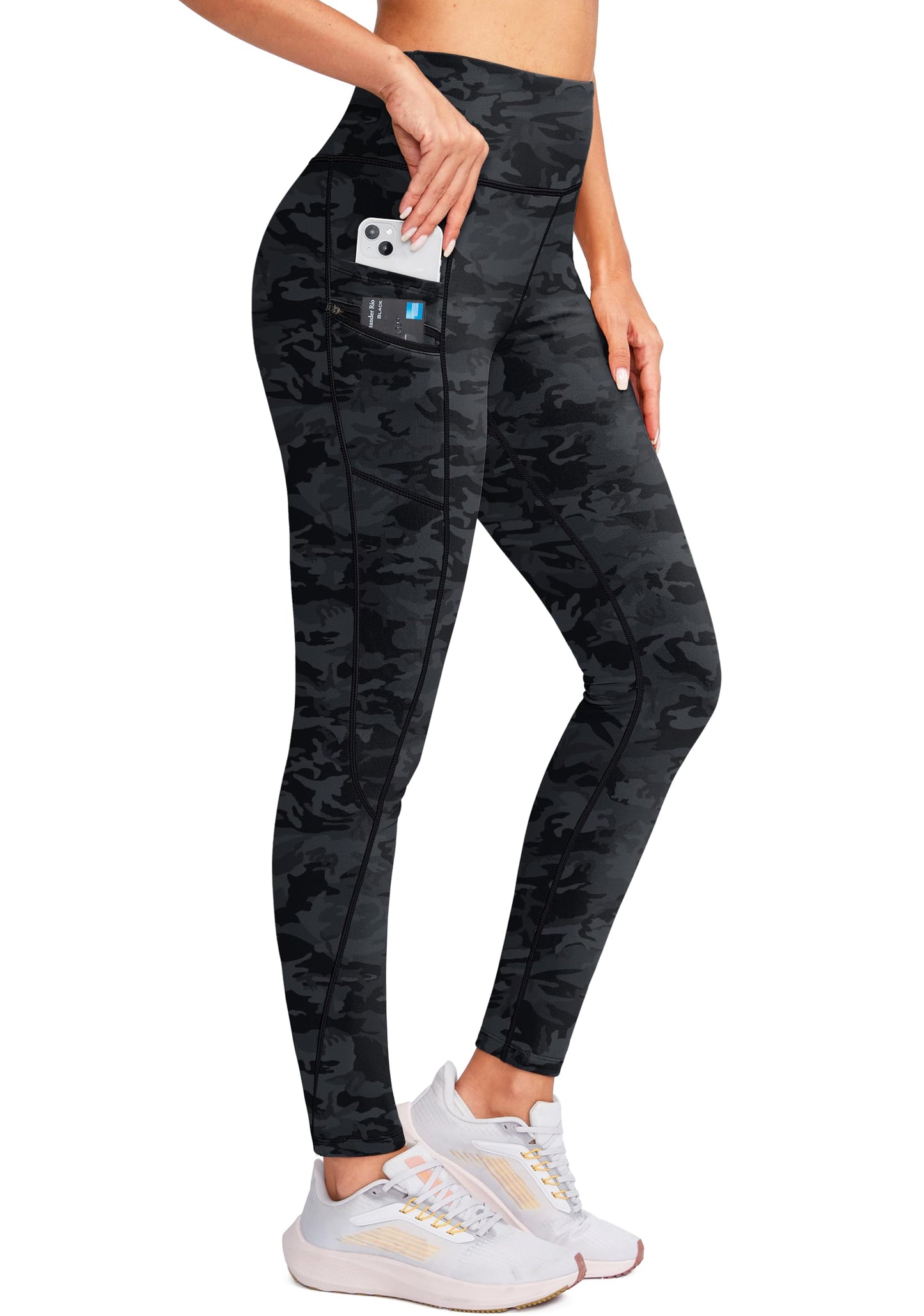 G Gradual Women's Fleece Lined Winter Leggings with Pockets Water Resistant High Waisted Thermal Warm Pants Running Hiking