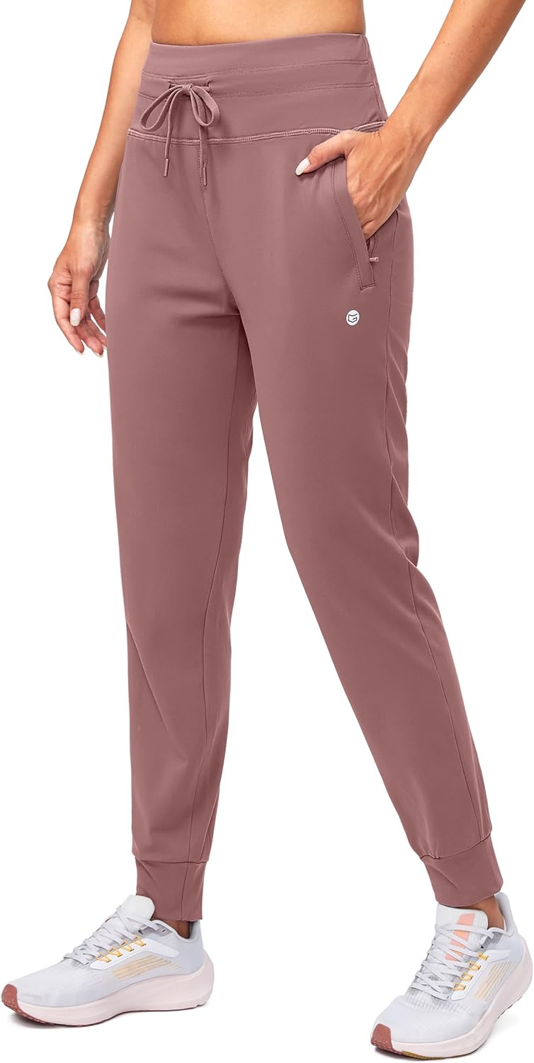 G Gradual Women's Fleece Lined Joggers High Waisted Water Resistant Thermal Winter Sweatpants Running Hiking Pockets