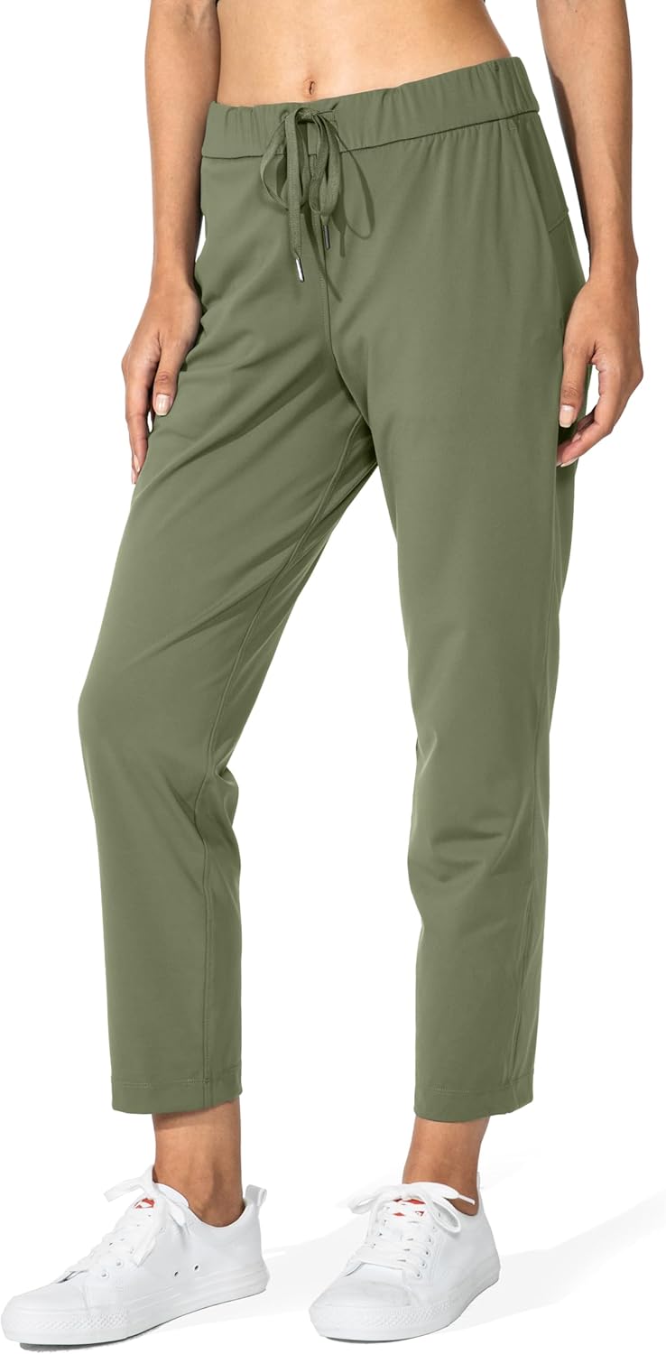 G Gradual Women's Pants with Deep Pockets 7/8 Stretch Ankle Sweatpants for Golf, Athletic, Lounge, Travel, Work