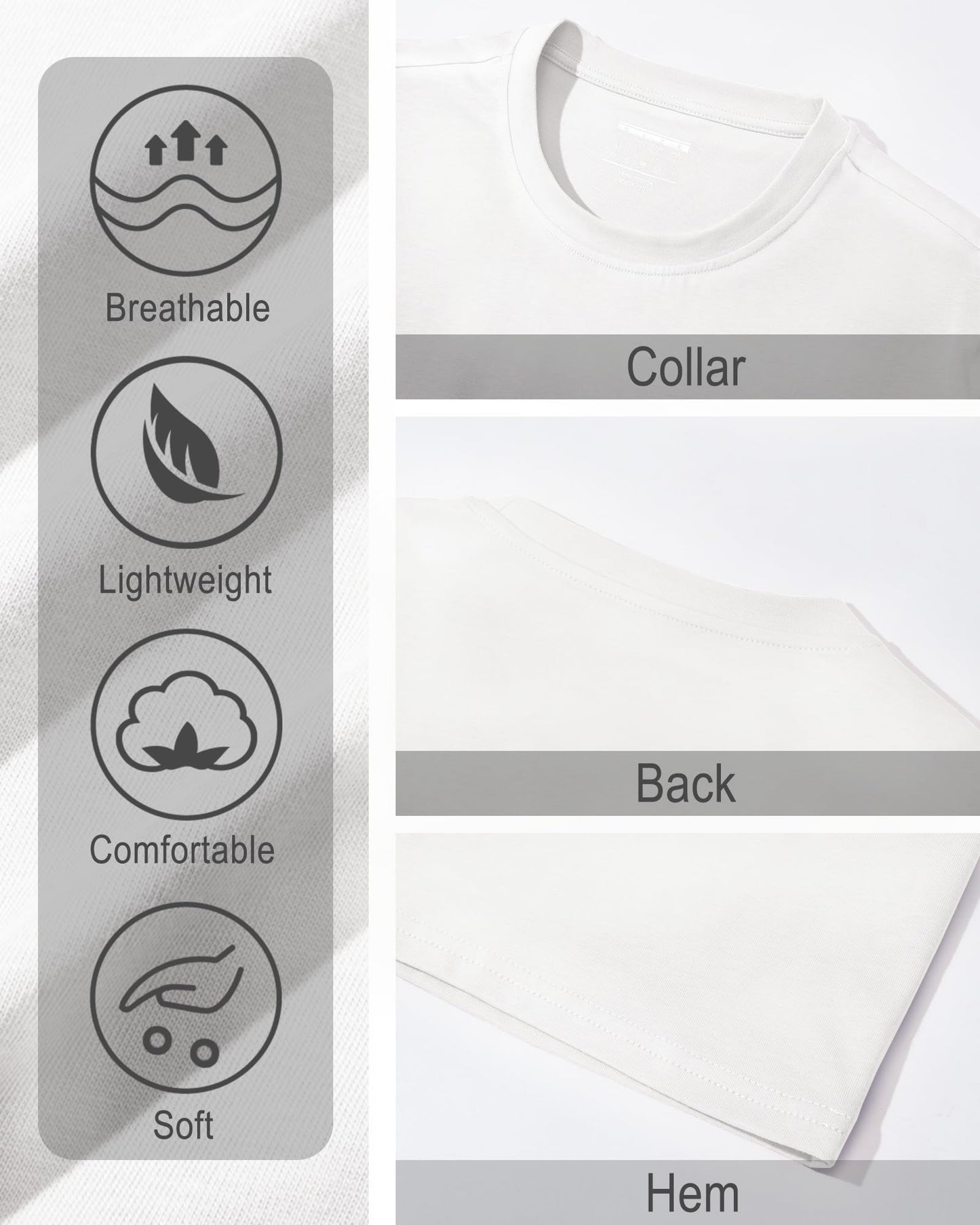 MAGNIVIT Men's Long Sleeve Cotton Shirts with Pocket Crew Neck Casual Shirt Regular Fit Solid Top Spring Fashion 2025