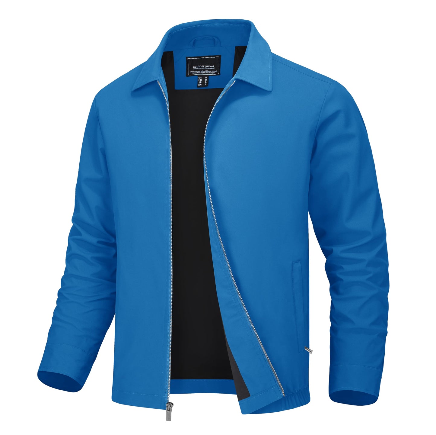 MAGNIVIT Men's Lightweight Jackets Light Windbreaker Full Zip Up Stylish Golf Coat Business Work Casual Dress