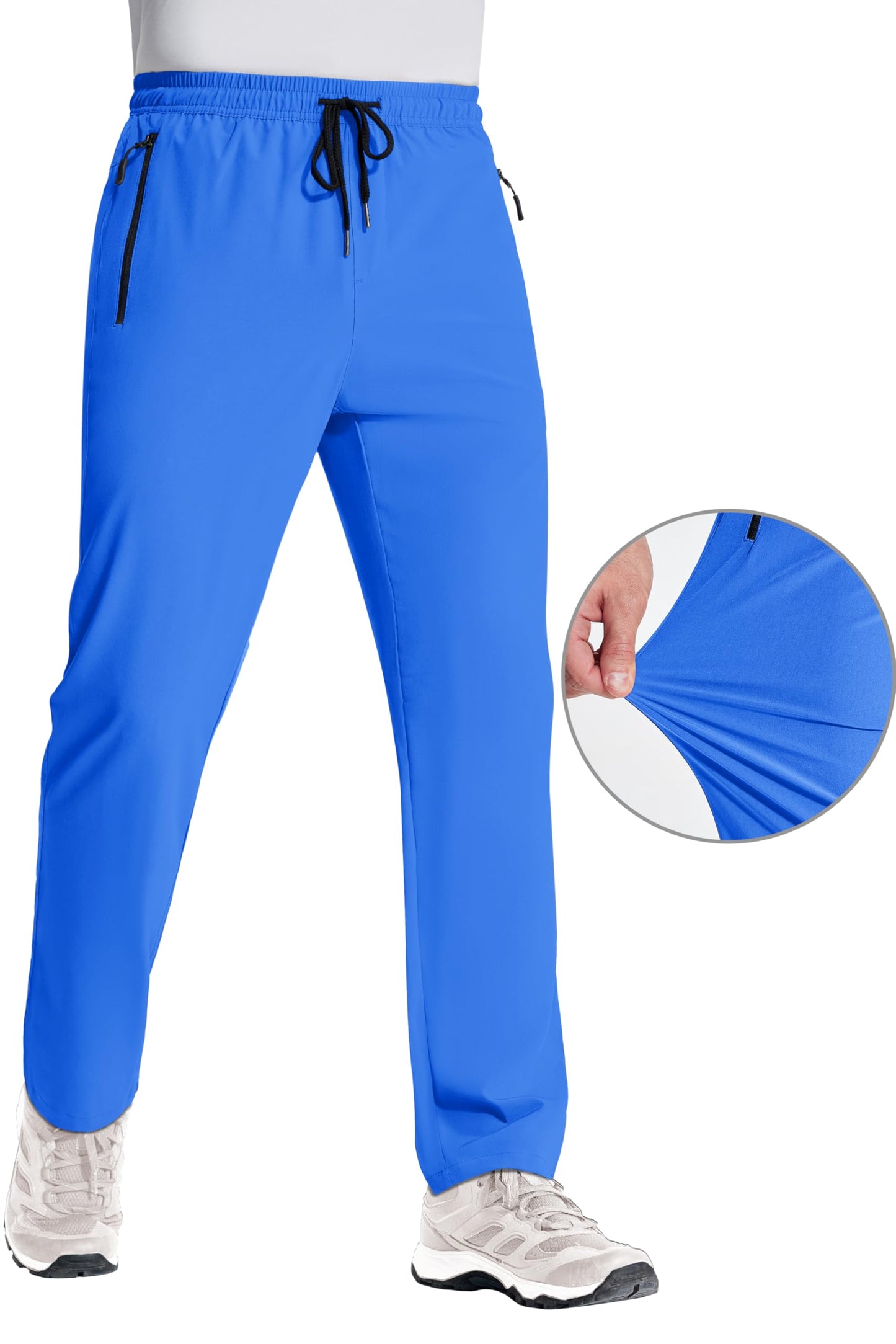 MAGNIVIT Men's Sweatpants with Zipper Pocket Lightweight Quick Dry Athletic Pants Elastic Waist Casual Jogger Gym Hiking Pant