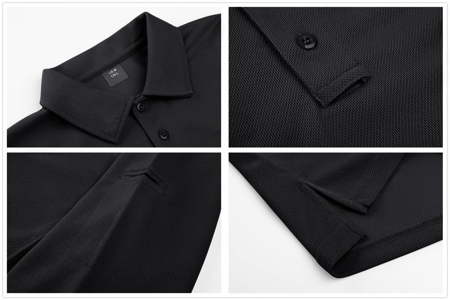 MAGNIVIT Men's Polo Shirts Long Sleeve Quick Dry Performance Shirt Military Tactical Army Combat Polo Shirts