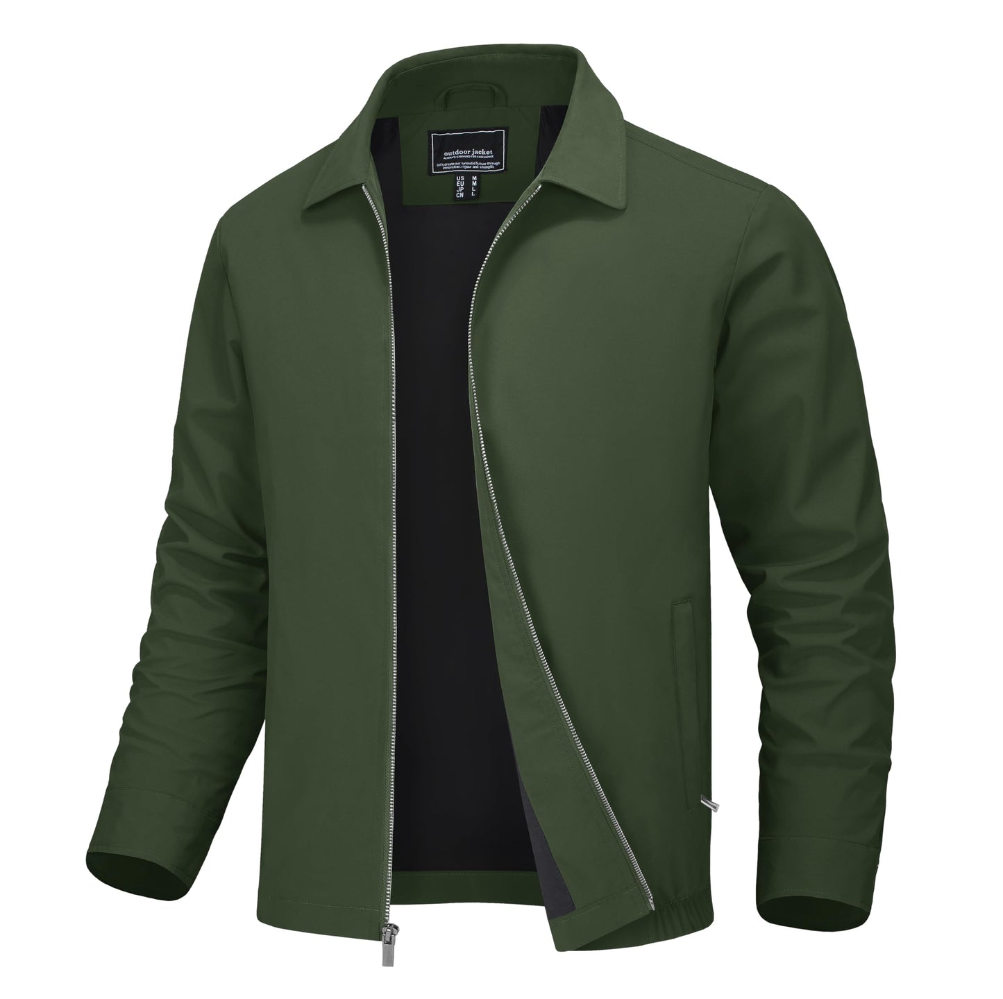 MAGNIVIT Men's Lightweight Jackets Light Windbreaker Full Zip Up Stylish Golf Coat Business Work Casual Dress