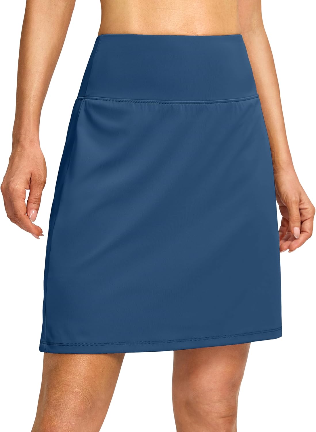 G Gradual 19" Skorts for Woman Knee Length Golf Skirt Long Athletic Tennis Skorts for Women Dressy Casual with Shorts Pockets