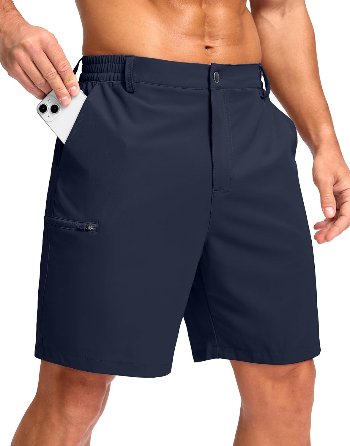 G Gradual Men's Casual Shorts 7"/ 9" Lightweight 4 Pockets Stretch Quick-Dry Summer Shorts for Golf Work Hiking Trips