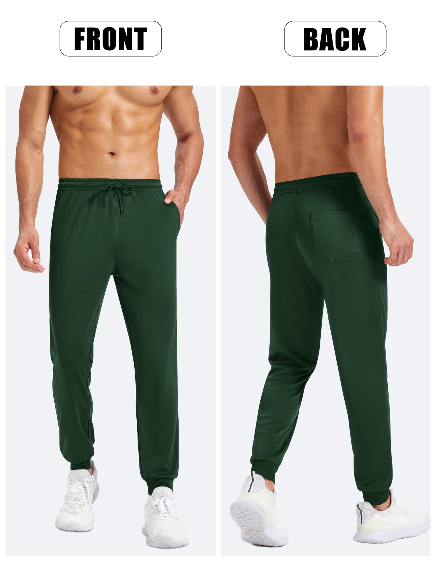 MAGNIVIT Men's Lightweight Joggers Sweatpants with Pockets Breathable Quick Dry Athletic for Running Gym Work Out
