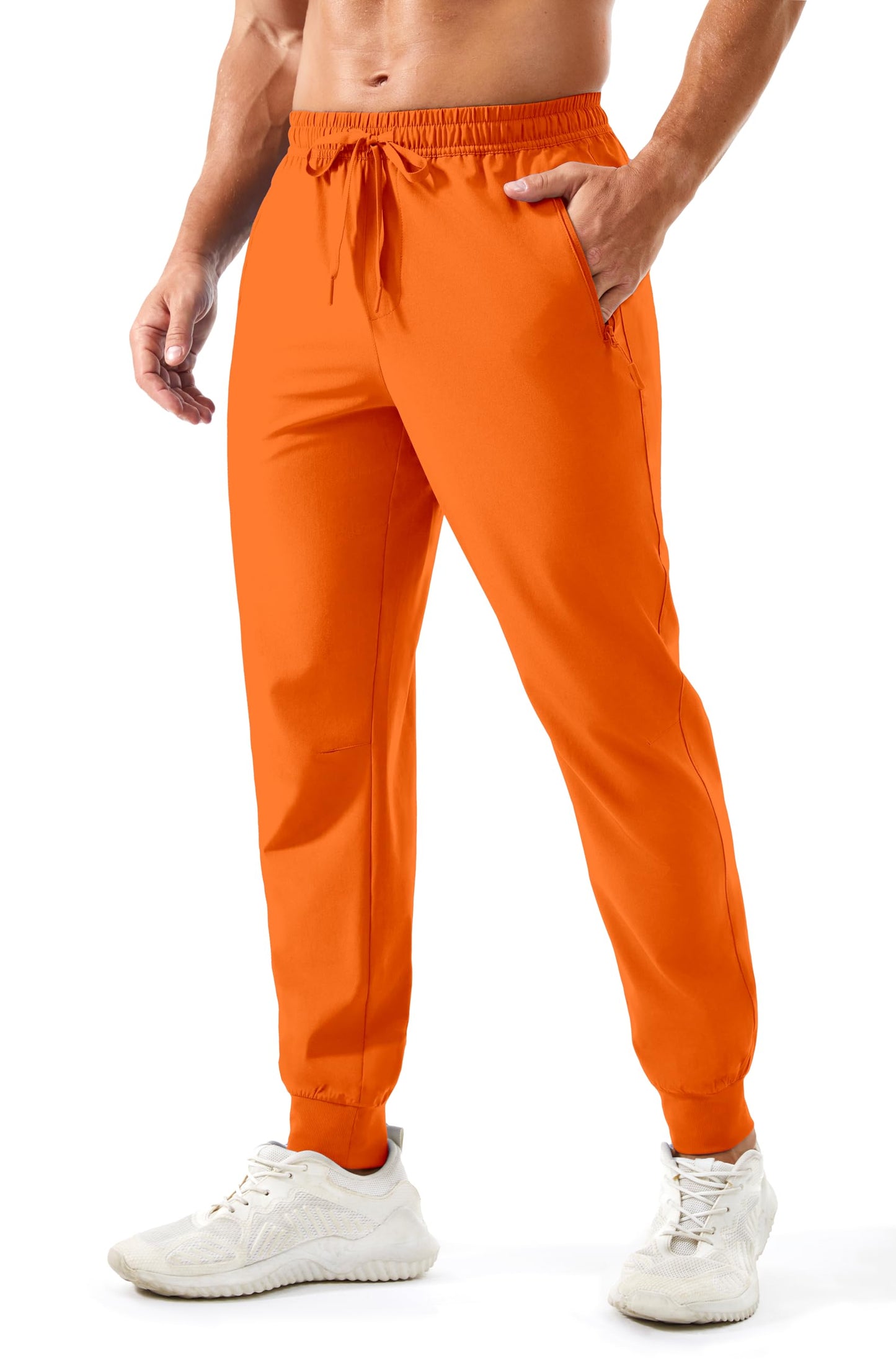 MAGNIVIT Men's Joggers with Zipper Pockets Lightweight Athletic Sweatpants Water Repellent Track Pants for Men Workout