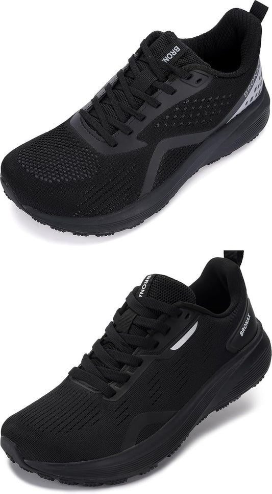 BRONAX Mens Wide Running Shoes Size 13 Black