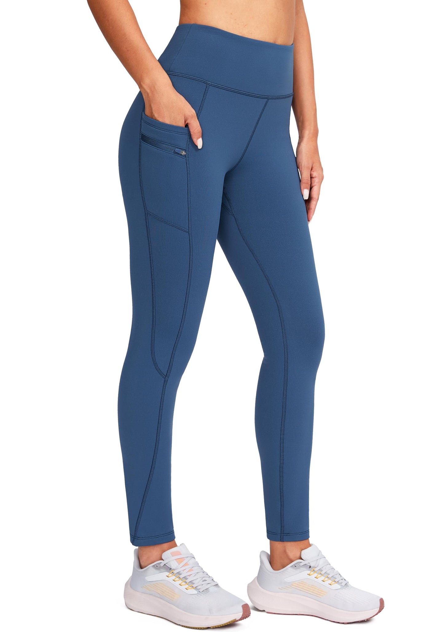 G Gradual Women's Fleece Lined Winter Leggings with Pockets Water Resistant High Waisted Thermal Warm Pants Running Hiking