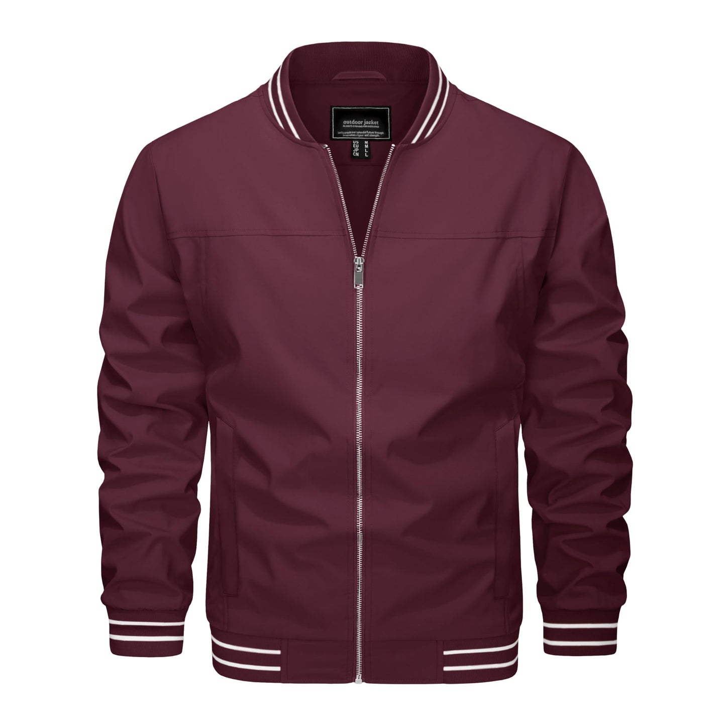 MAGNIVIT Men's Bomber Jackets Lightweight Jacket Varsity Flight Jacket Baseball Windbreaker Water Resistant Spring Autumn