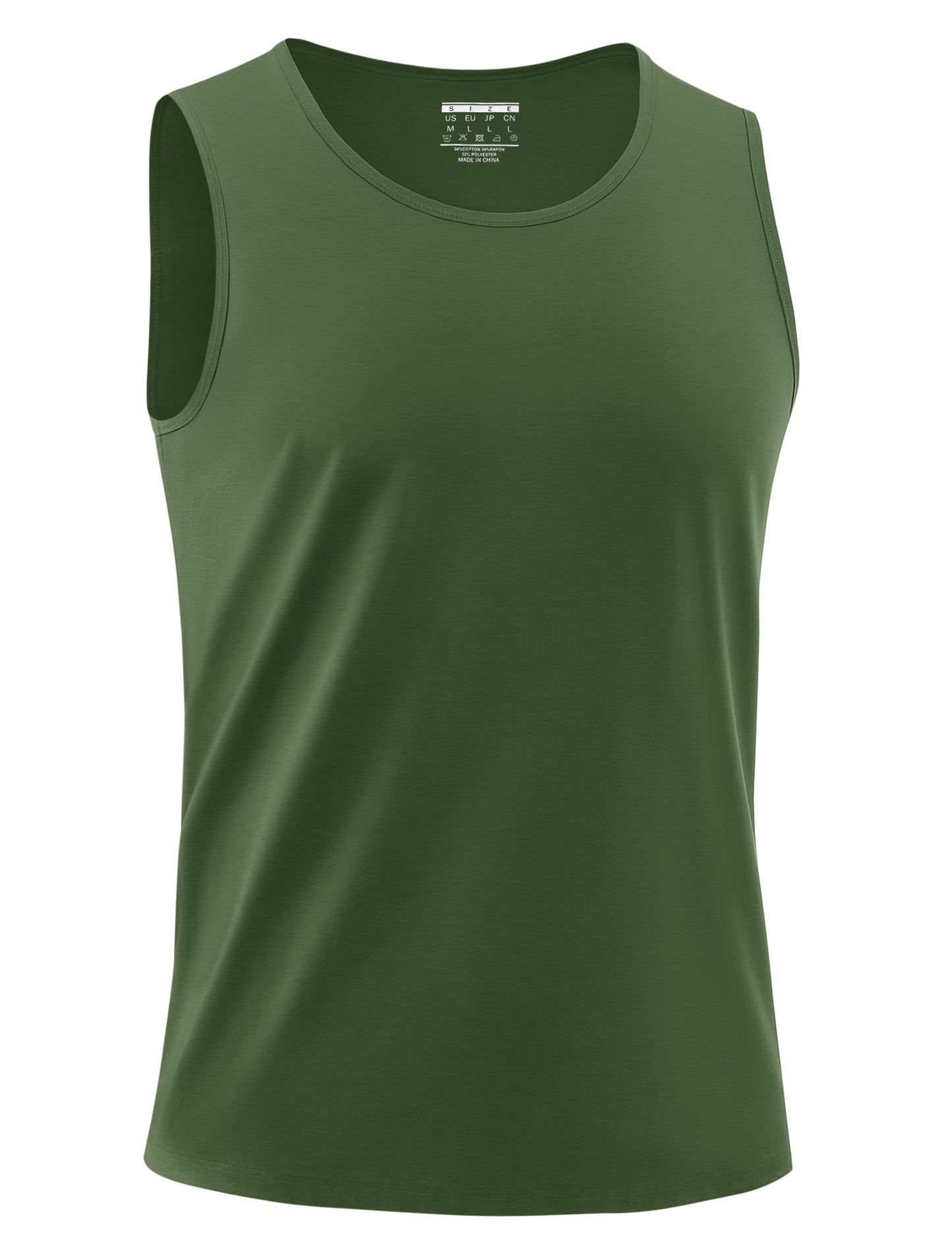MAGNIVIT Mens Tank Top UPF50+ Summer Sleeveless Muscle Shirts Cotton Blend Casual Tee Cooling Gym Workout Shirts