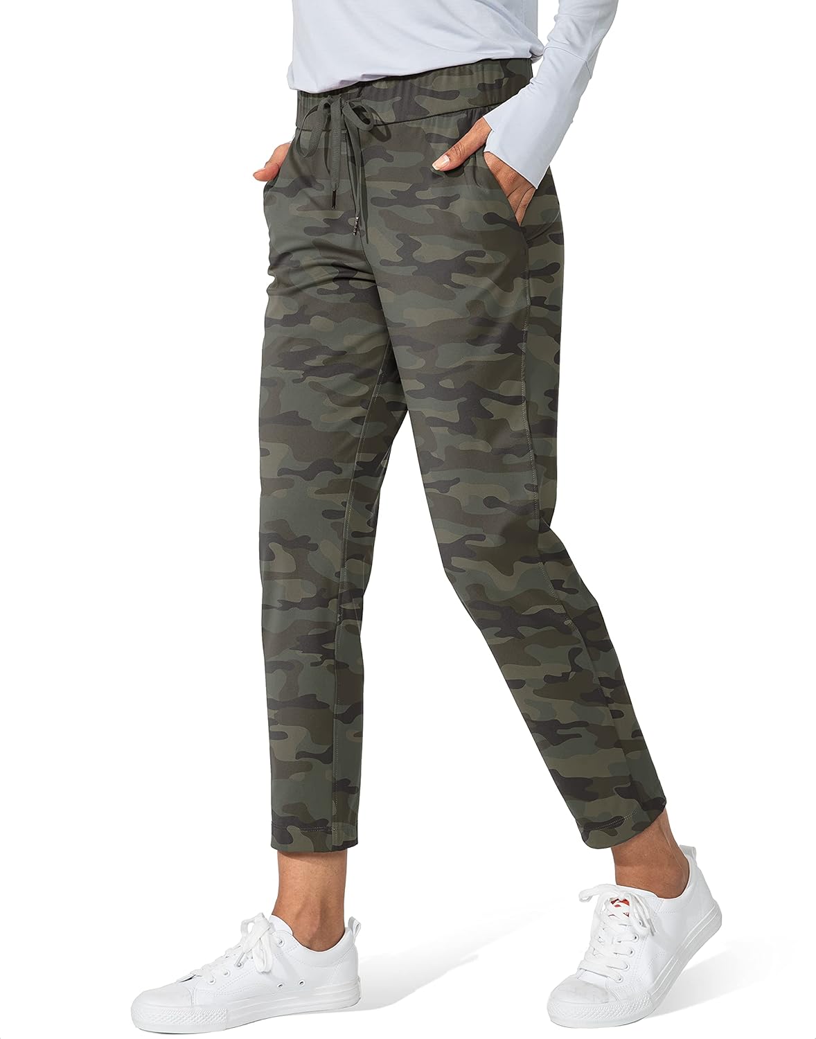 G Gradual Women's Pants with Deep Pockets 7/8 Stretch Ankle Sweatpants for Golf, Athletic, Lounge, Travel, Work