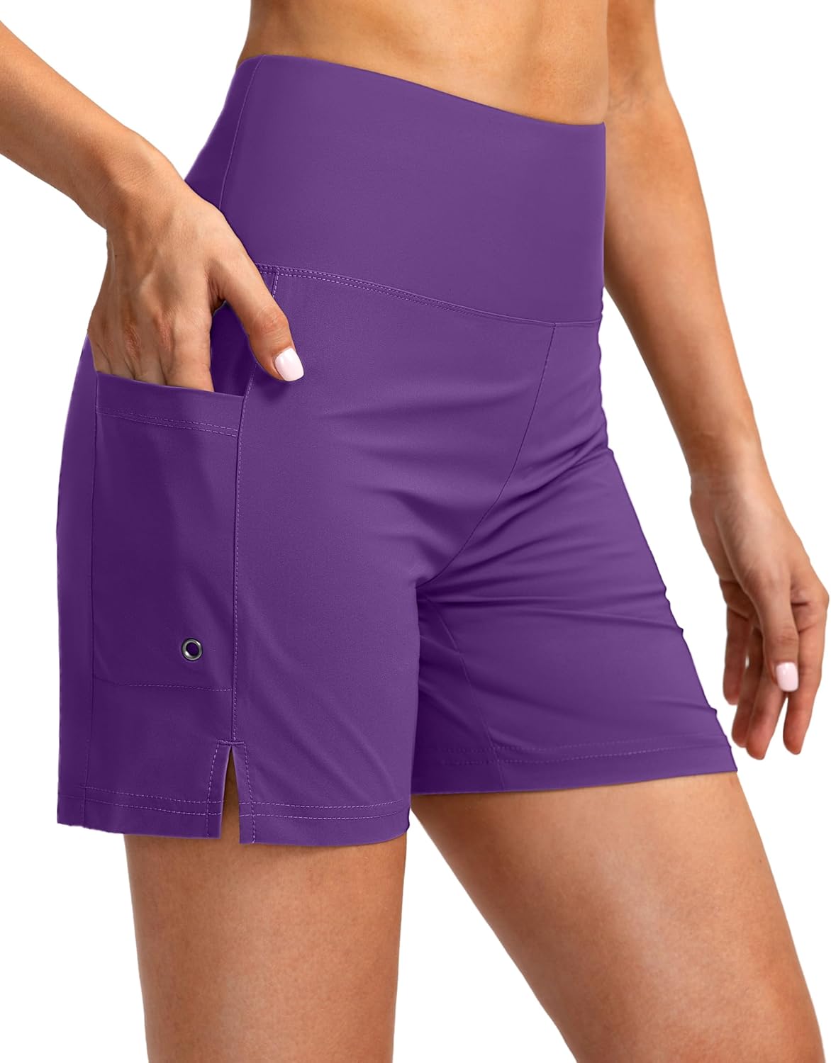 G Gradual Women's 5" High Waisted Swim Board Shorts with Phone Pockets UPF 50+ Quick Dry Beach Shorts for Women with Liner