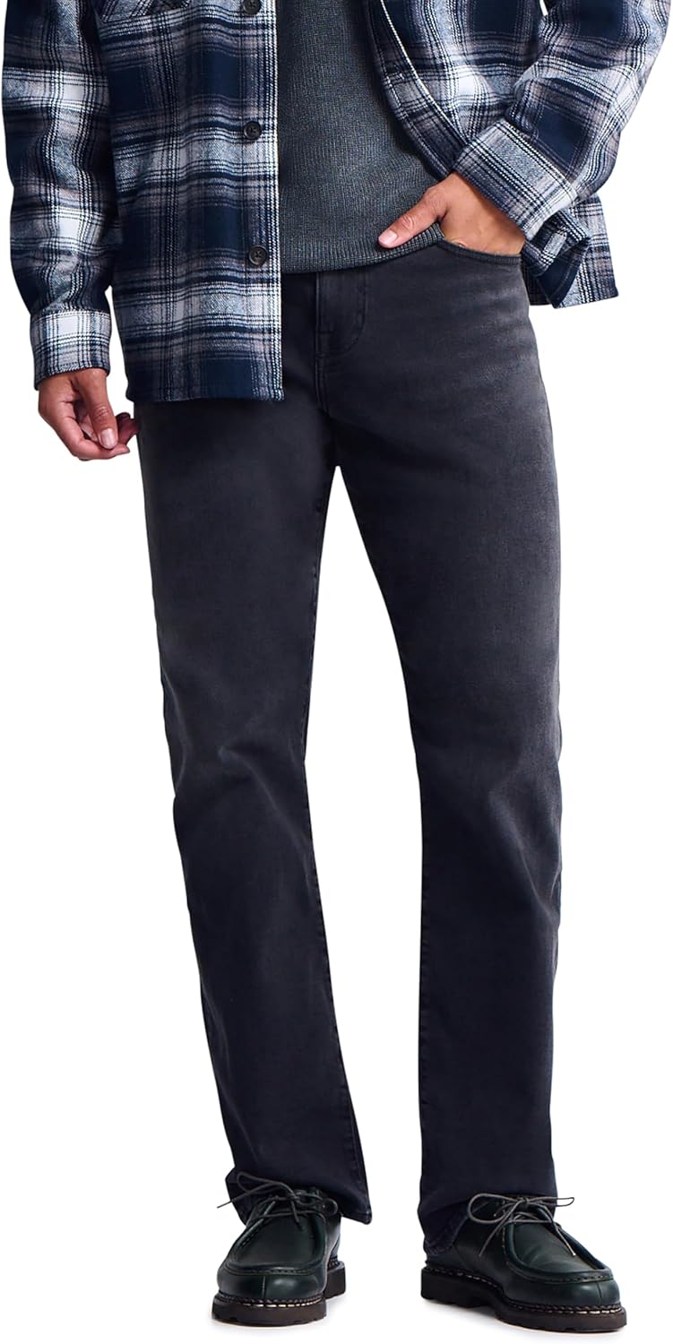 Roam Men's Mid Rise Relaxed Straight Leg Jeans, 34x34