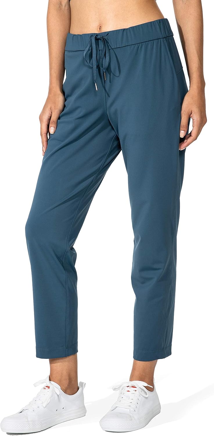 G Gradual Women's Pants with Deep Pockets 7/8 Stretch Ankle Sweatpants for Golf, Athletic, Lounge, Travel, Work