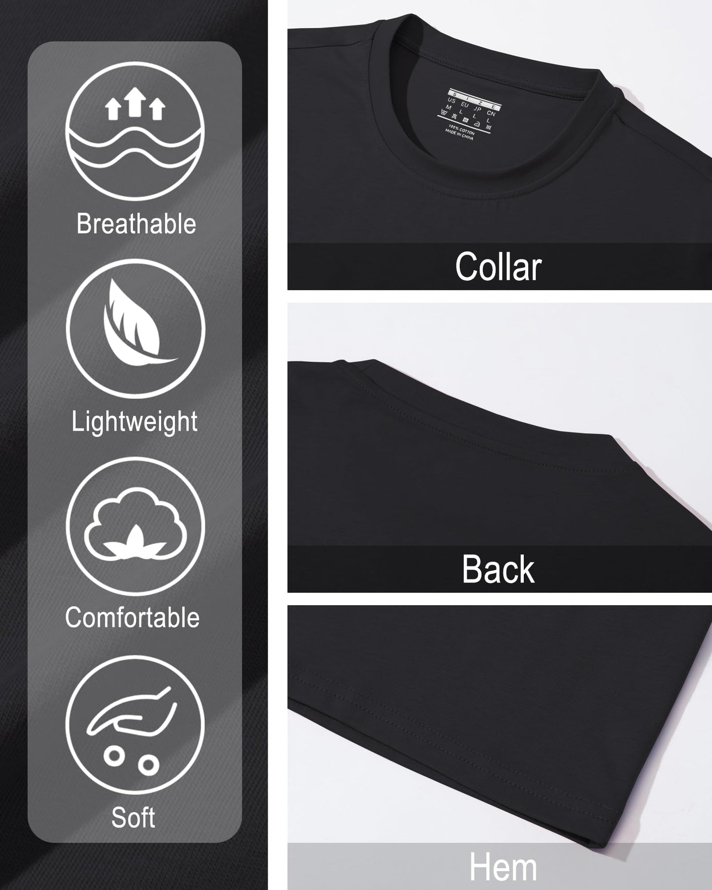 MAGNIVIT Men's Long Sleeve Cotton Shirts with Pocket Crew Neck Casual Shirt Regular Fit Solid Top Spring Fashion 2025