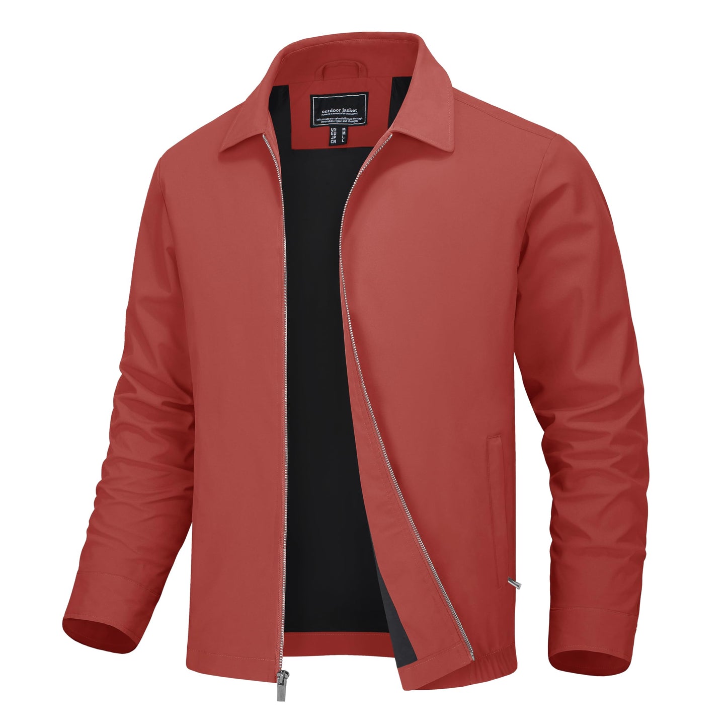 MAGNIVIT Men's Lightweight Jackets Light Windbreaker Full Zip Up Stylish Golf Coat Business Work Casual Dress