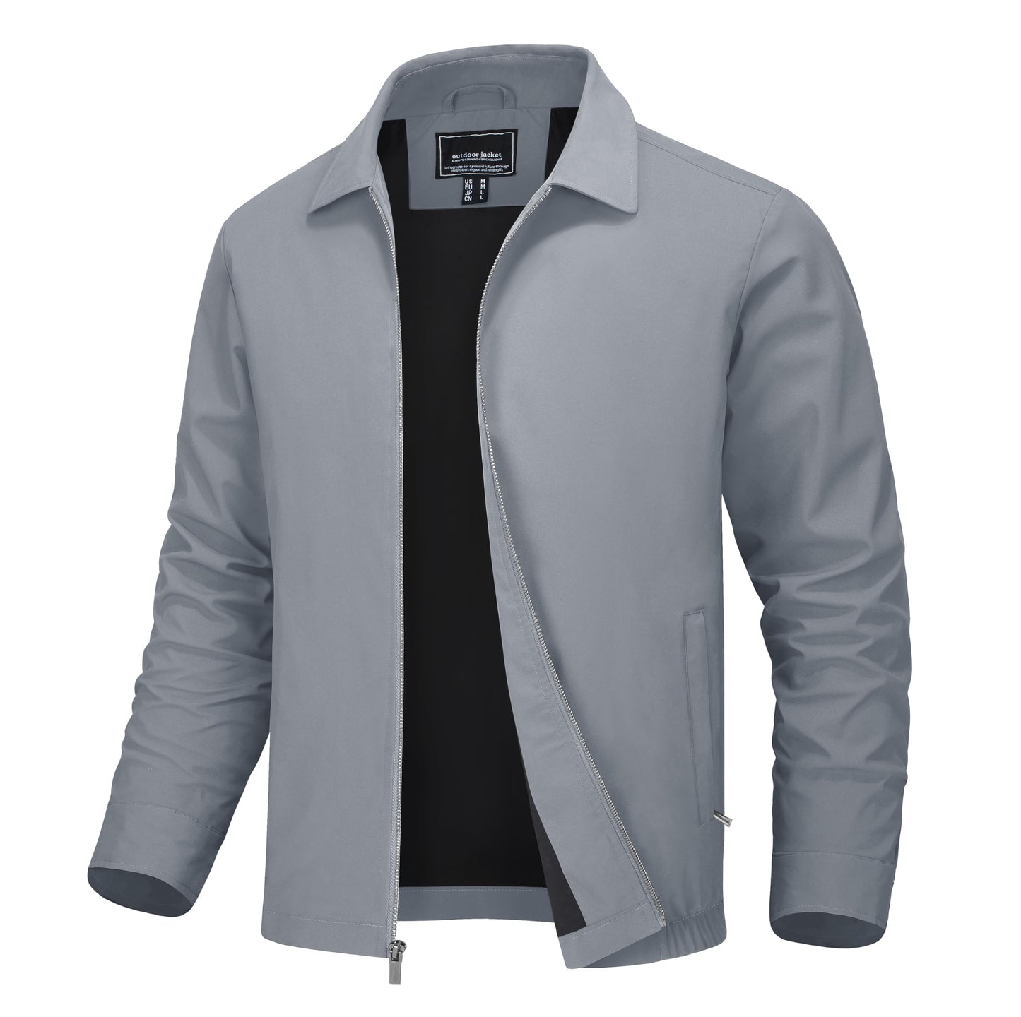 MAGNIVIT Men's Lightweight Jackets Light Windbreaker Full Zip Up Stylish Golf Coat Business Work Casual Dress