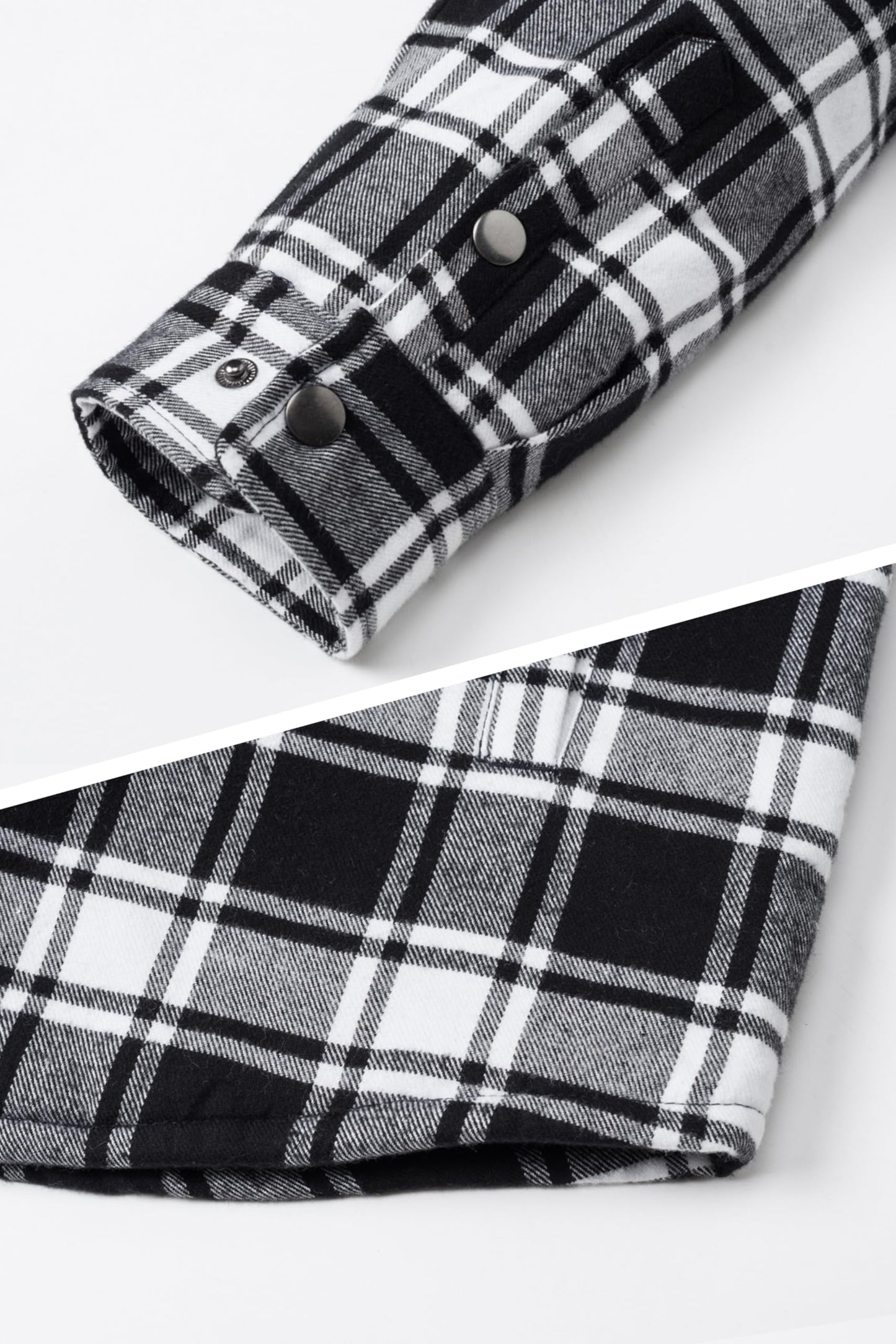 MAGNIVIT Mens Flannel Shirt Jacket Plaid Quilted Lined Coat Button Down Shirts Jacket Casual Winter Coat with Pocket
