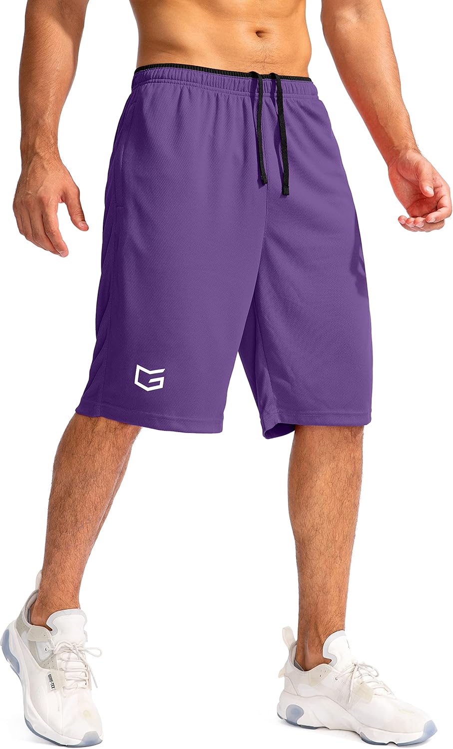 G Gradual Men's Basketball Shorts with Zipper Pockets Lightweight Quick Dry 11" Long Shorts for Men Athletic Gym