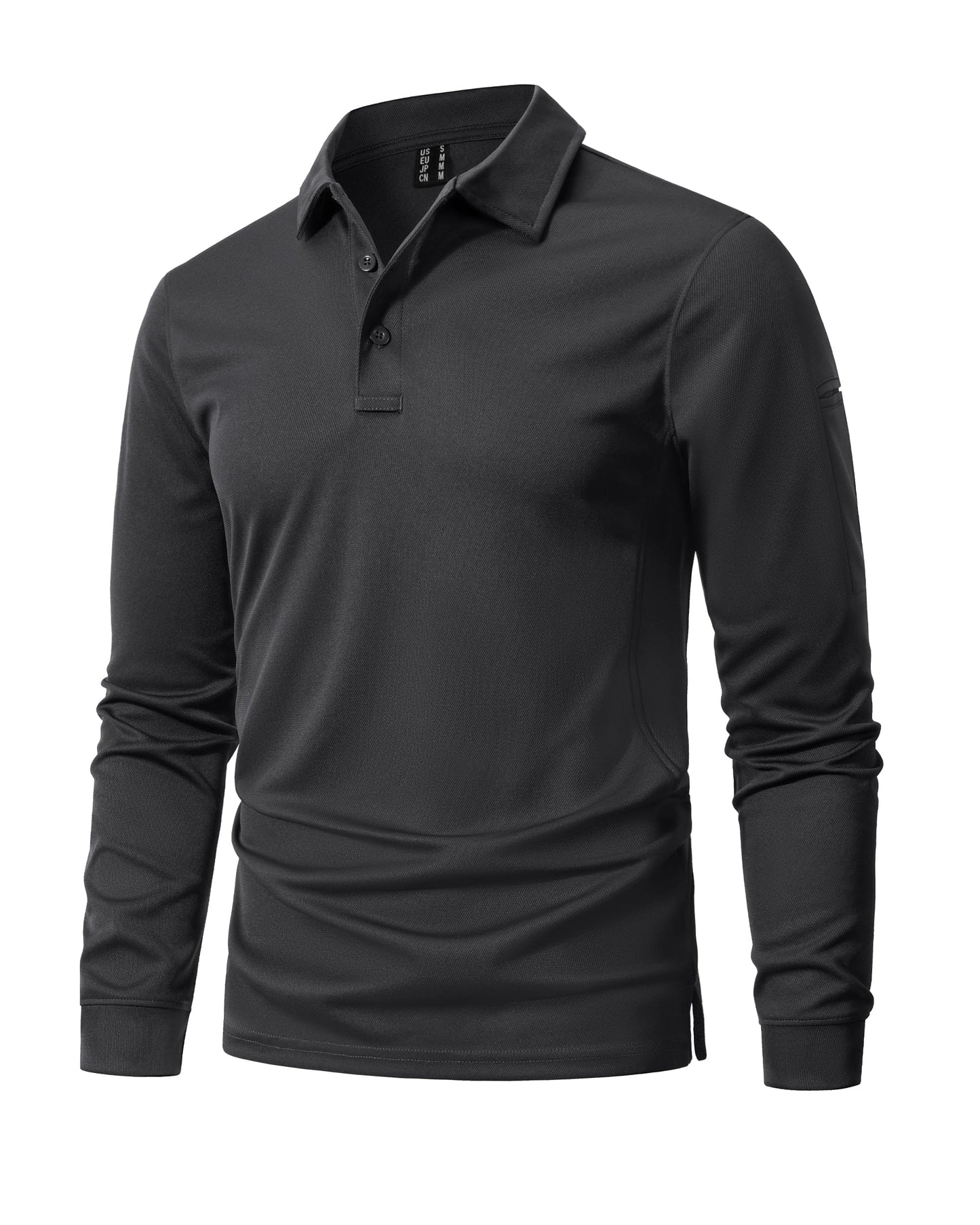 MAGNIVIT Men's Polo Shirts Long Sleeve Quick Dry Performance Shirt Military Tactical Army Combat Polo Shirts