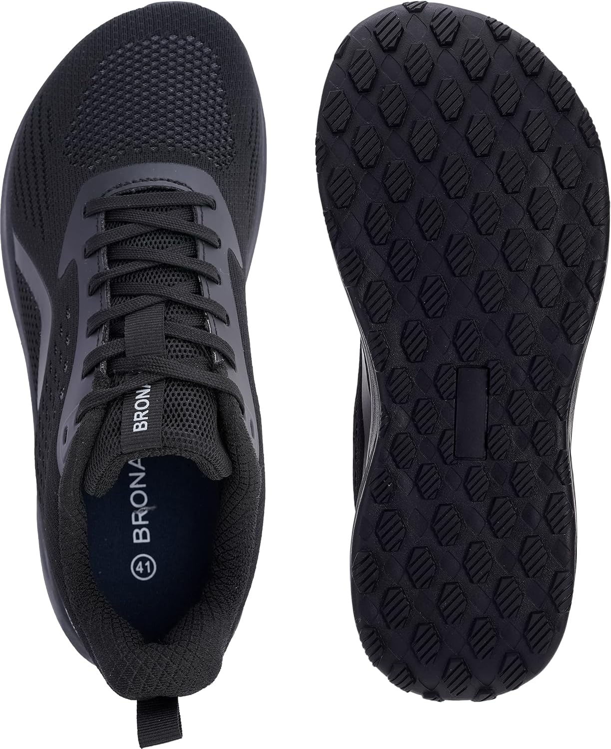 BRONAX Mens Wide Running Shoes Size 11 Black