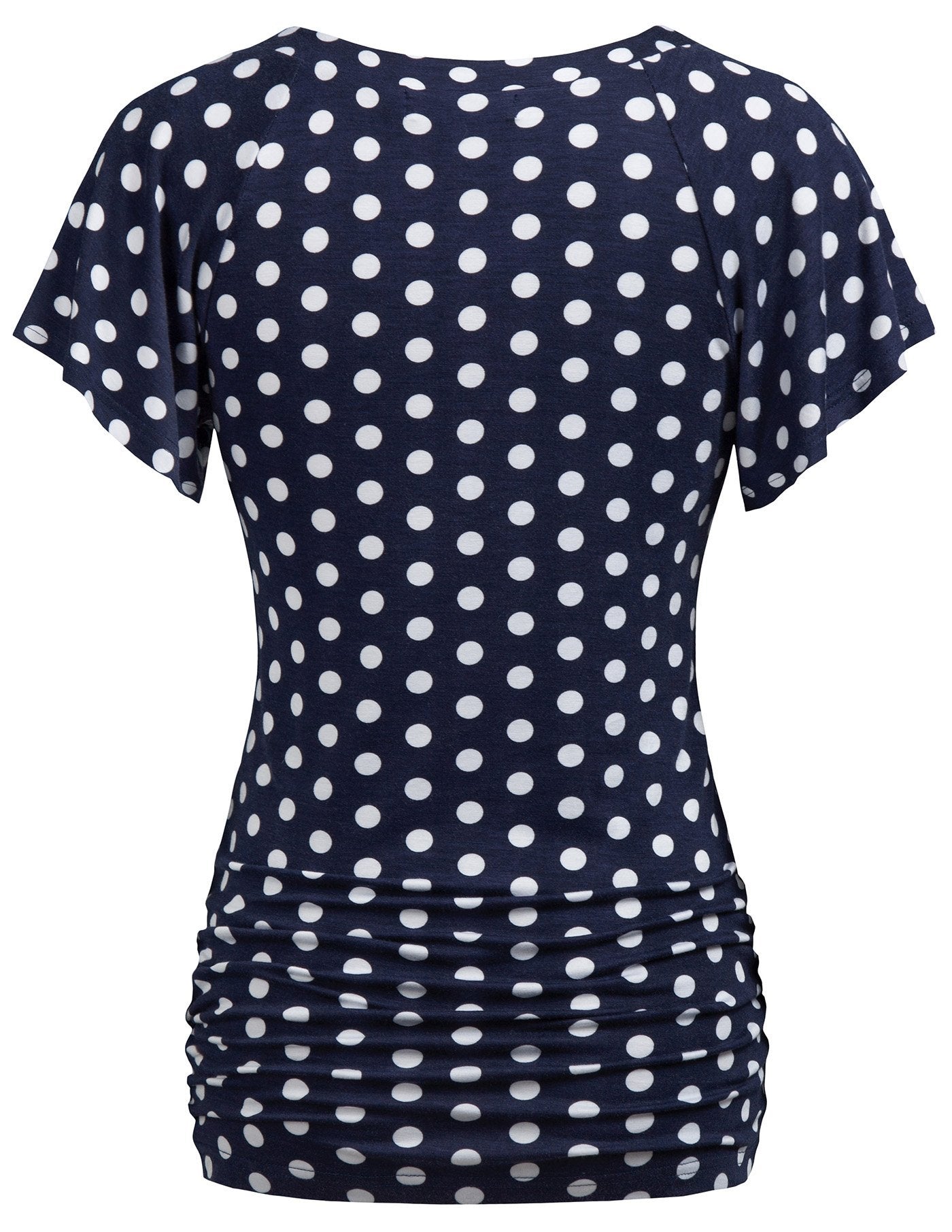 Ninedaily Women Dressy Tunic Tops Crossover V Neck Raglan Sleeve Ruched Blouse