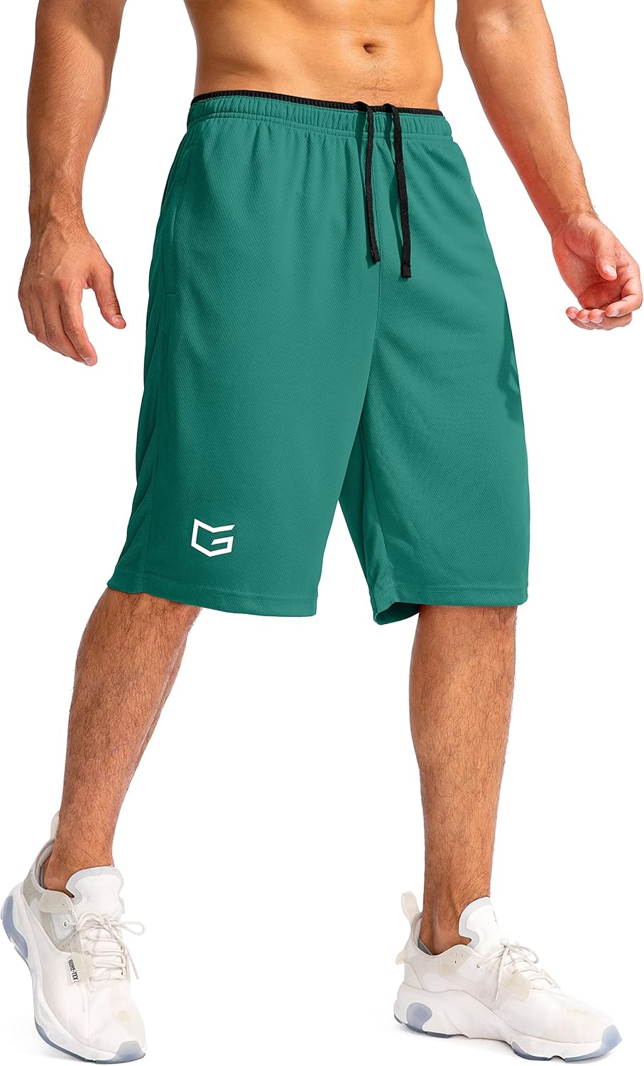 G Gradual Men's Basketball Shorts with Zipper Pockets Lightweight Quick Dry 11" Long Shorts for Men Athletic Gym