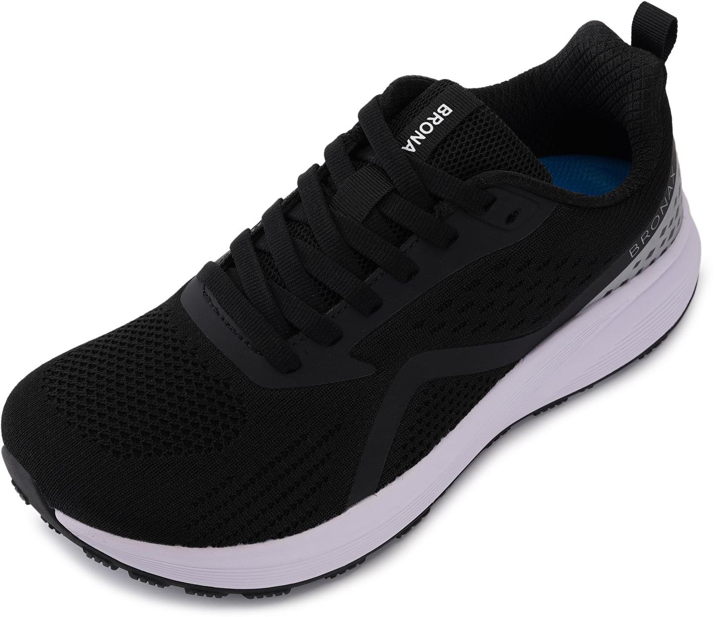 BRONAX Men's Wide Cushioned Supportive Road Running Shoes | Wide Toe Box | Rubber Outsole