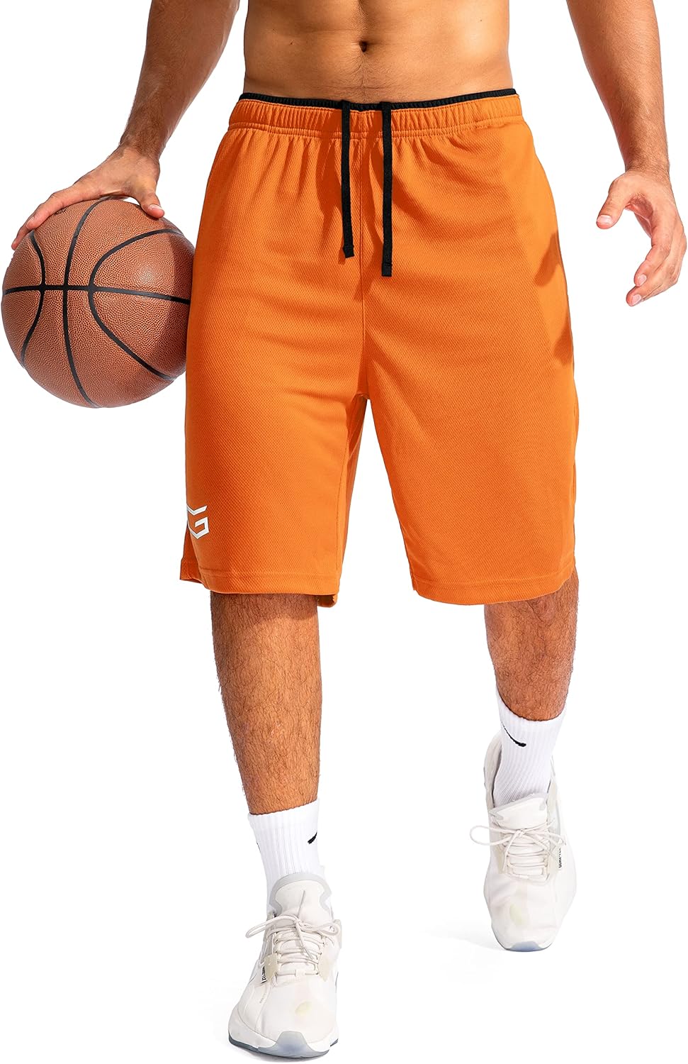 G Gradual Men's Basketball Shorts with Zipper Pockets Lightweight Quick Dry 11" Long Shorts for Men Athletic Gym